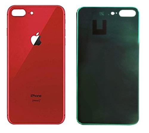 Τζαμάκι Πίσω Πλαισίου Big Hole iPhone 8 plus Κόκκινο OEM